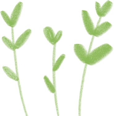 Doodle of green grass