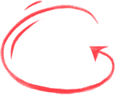 Doodle red Arrow